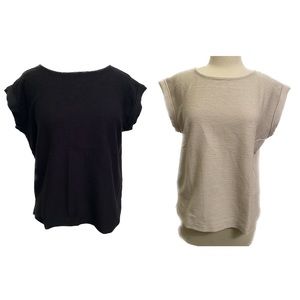 2 LOFT textured tops nwt